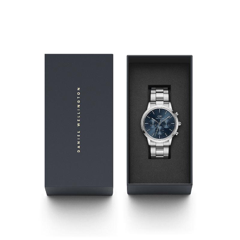Daniel Wellington Iconic Chronograph Silver Watch 42mm