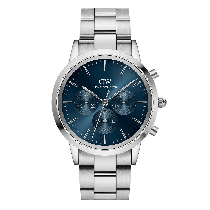 Daniel Wellington Iconic Chronograph Silver Watch 42mm