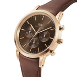Daniel Wellington Iconic Chronograph St Mawes Amber RG Watch 42mm