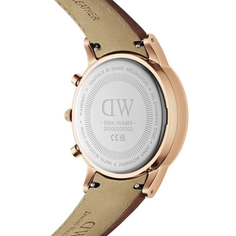 Daniel Wellington Iconic Chronograph St Mawes Amber RG Watch 42mm