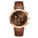 Daniel Wellington Iconic Chronograph St Mawes Amber RG Watch 42mm