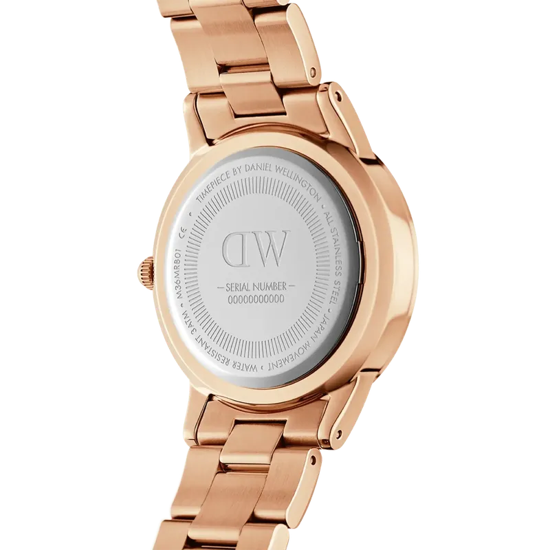 Daniel Wellington Iconic Link Black Rose Gold 40mm Watch