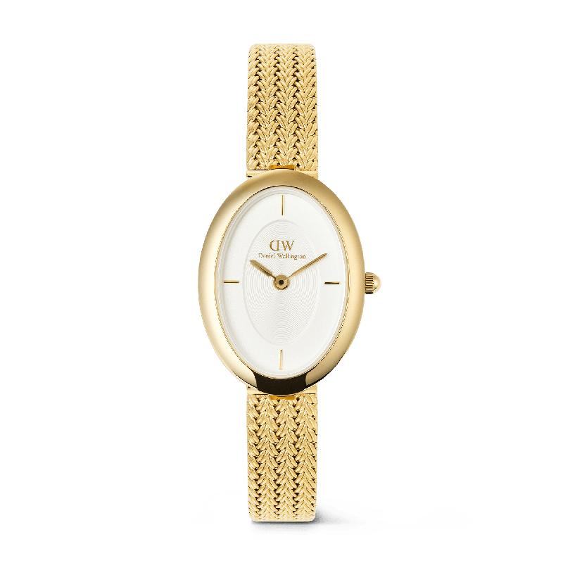Daniel Wellington Juliette Braided Mesh White Sunray Gold Watch