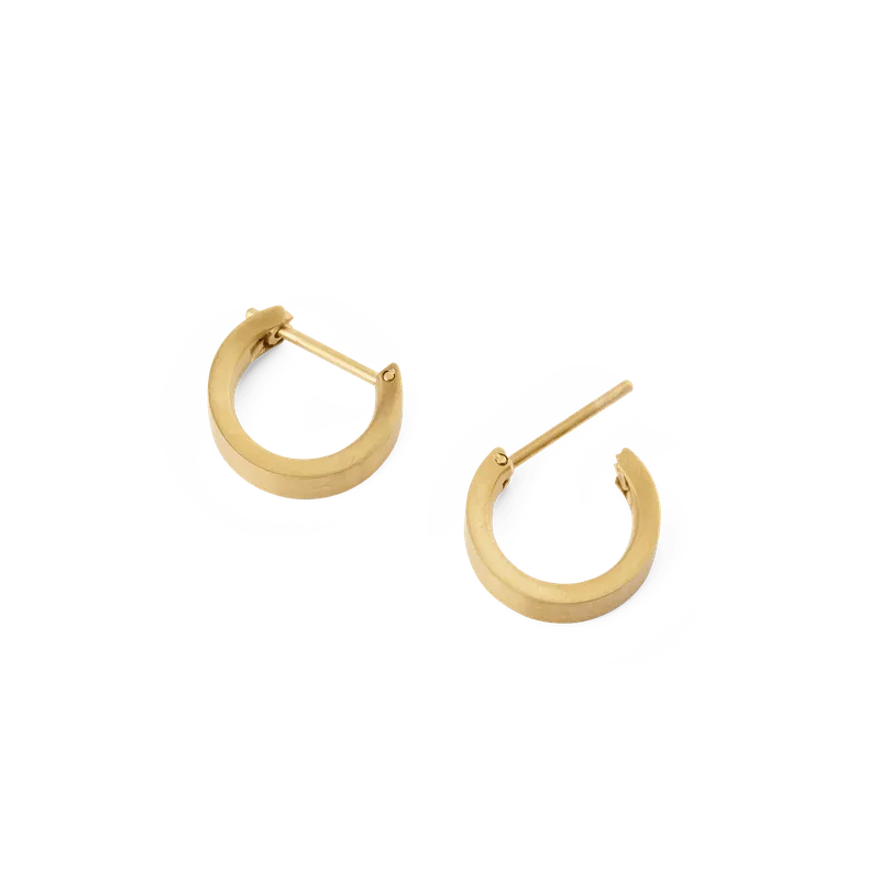 Daniel Wellington Line Earrings Brushed Gold