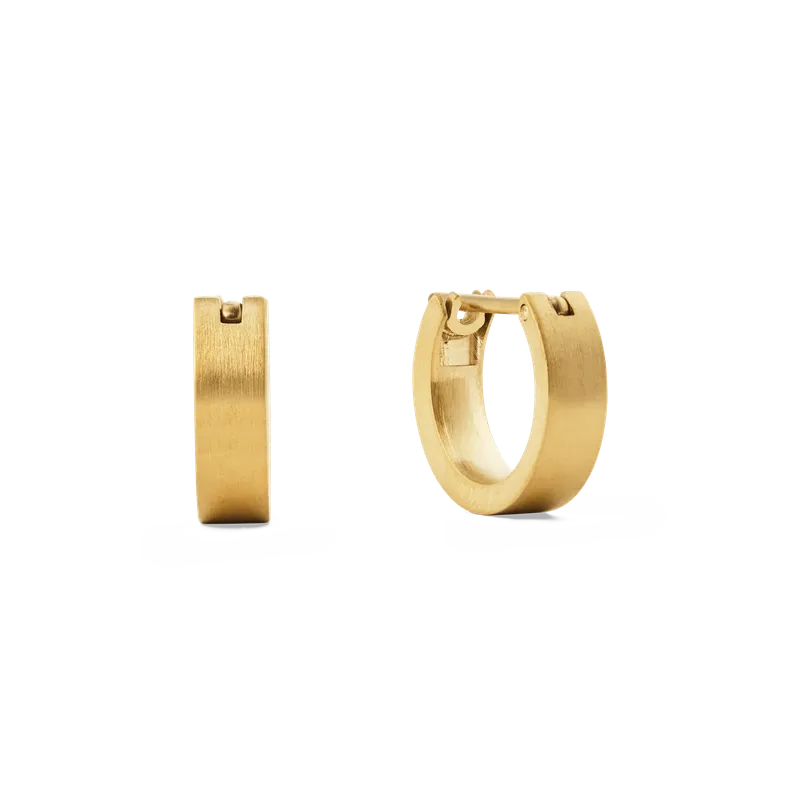 Daniel Wellington Line Earrings Brushed Gold