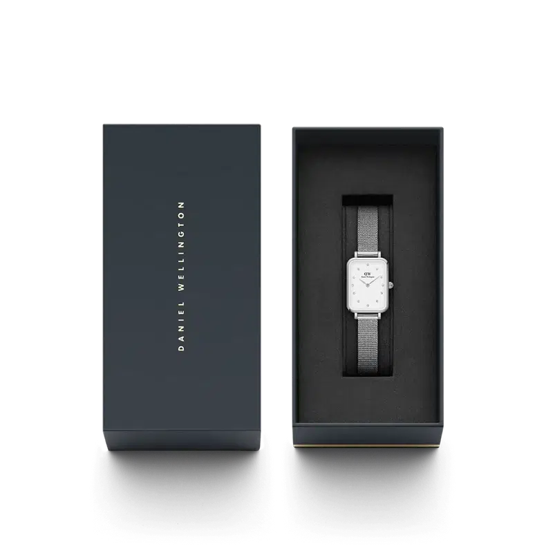 Daniel Wellington Lumine Pressed Sterling Silver Watch 20x26mm