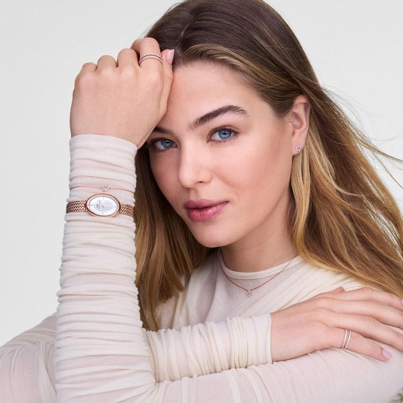Daniel Wellington Mirelle Rose Gold Heart Earrings
