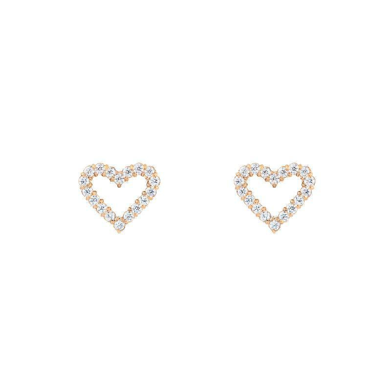 Daniel Wellington Mirelle Rose Gold Heart Earrings