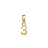 Daniel Wellington Number 3 Charm Gold