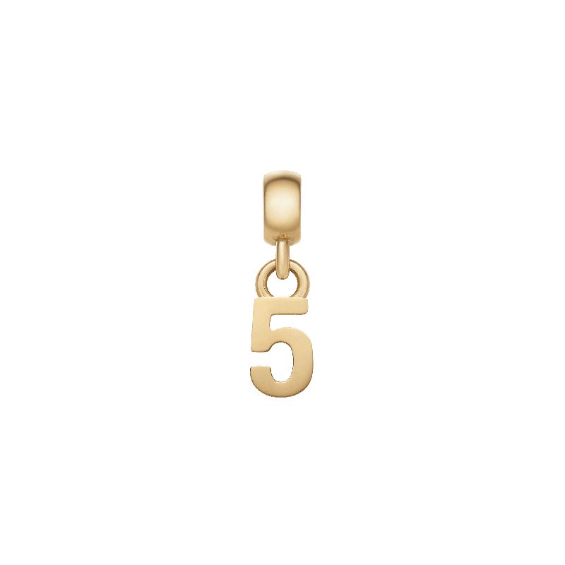 Daniel Wellington Number 5 Charm Gold