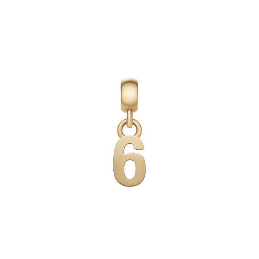 Daniel Wellington Number 6 Charm Gold