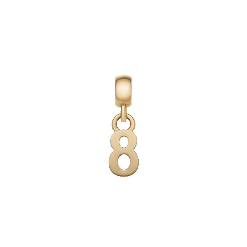 Daniel Wellington Number 8 Charm Gold