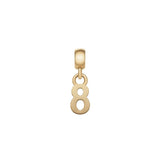 Daniel Wellington Number 8 Charm Gold