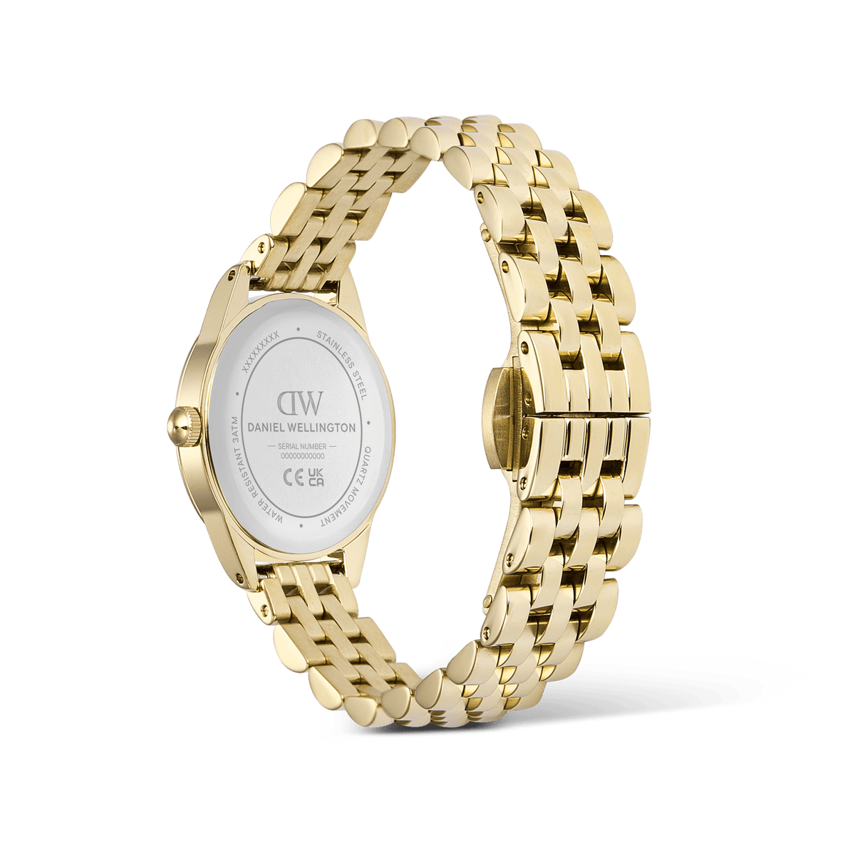 Daniel Wellington Ophelia Mini Beans Link Amber Gold Women's Watch