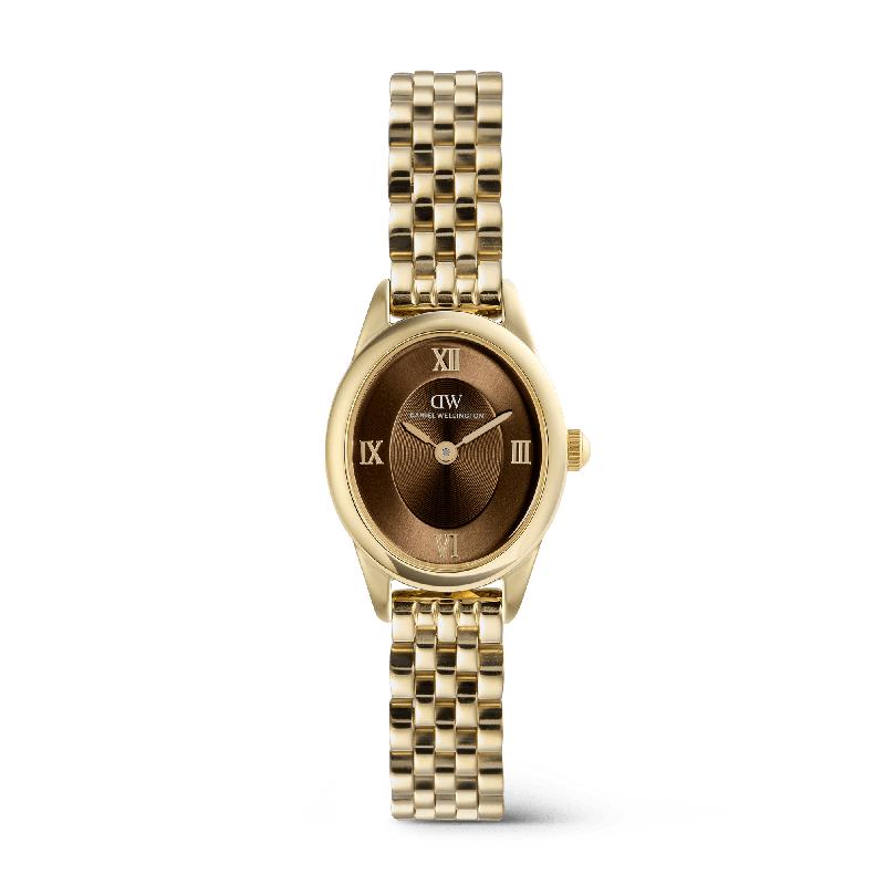 Daniel Wellington Ophelia Mini Beans Link Amber Gold Women's Watch