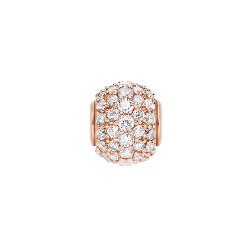 Daniel Wellington PavÃ© Orb White Crystal Charm Rose Gold