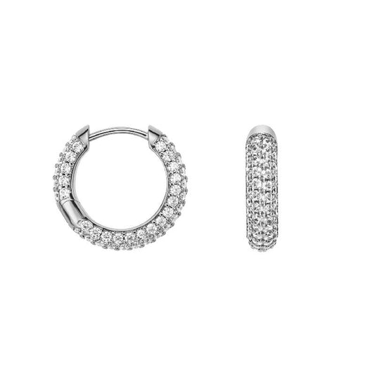 Daniel Wellington Pavé Crystal Earrings Silver