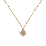 Daniel Wellington Pave Crystal Pendant Necklace Gold