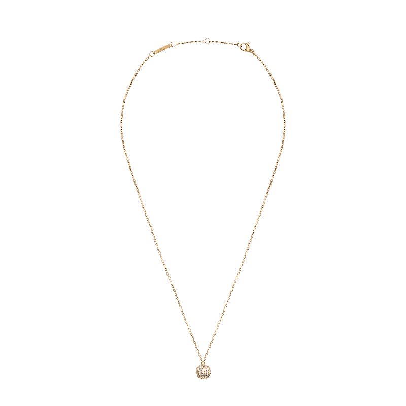 Daniel Wellington Pave Crystal Pendant Necklace Gold