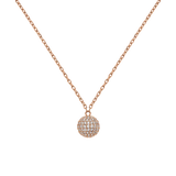 Daniel Wellington Pave Crystal Pendant Necklace Rose Gold