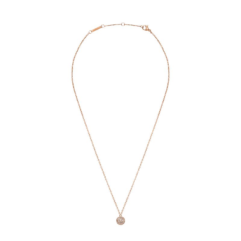 Daniel Wellington Pave Crystal Pendant Necklace Rose Gold