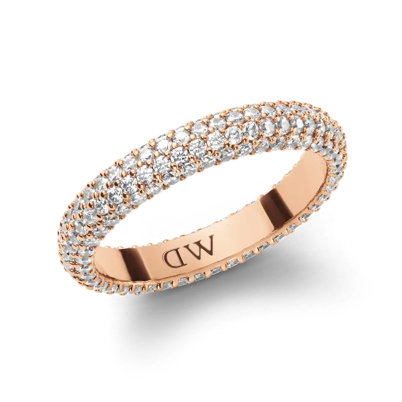 Daniel Wellington Pave Crystal Ring Rose Gold