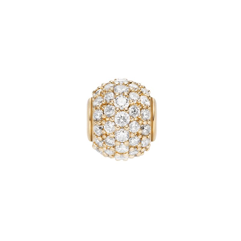 Daniel Wellington Pavé Orb White Crystal Charm Gold