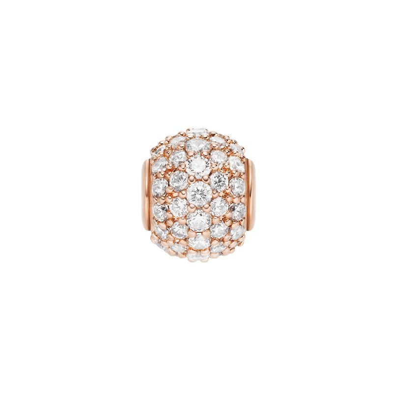 Daniel Wellington Pavé Orb White Crystal Charm Rose Gold