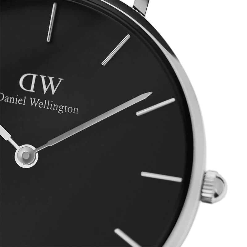 Daniel Wellington Petite Ashfield Silver Black Watch 28mm