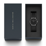 Daniel Wellington Petite Ashfield Silver Black Watch 28mm