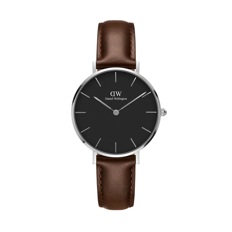 Daniel Wellington Petite Bristol Silver Black 32mm Watch
