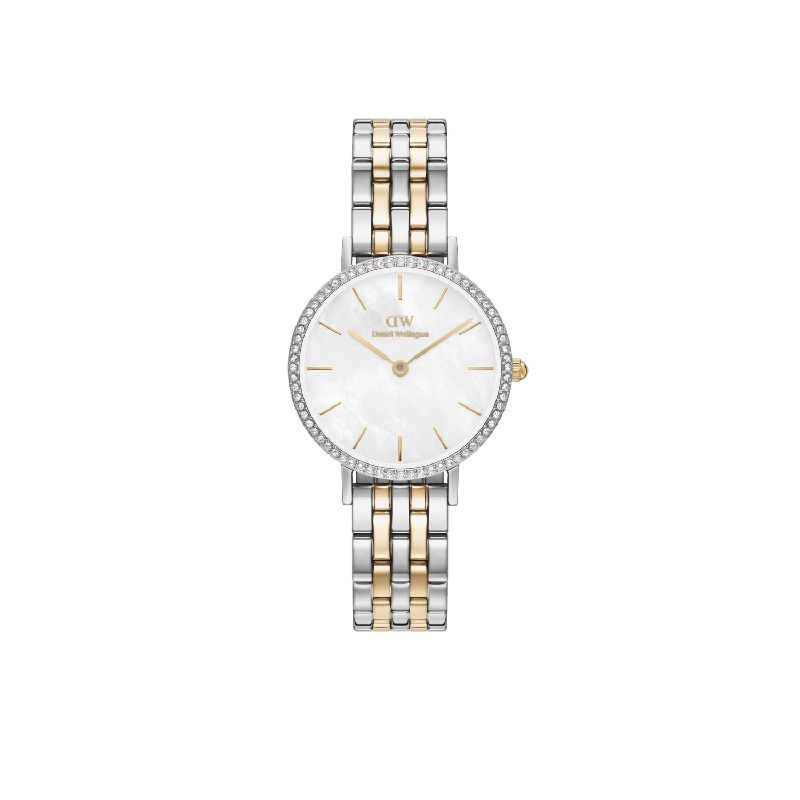 Daniel Wellington Petite Lumine Bezel 5-Link Two-Tone MOP 28mm