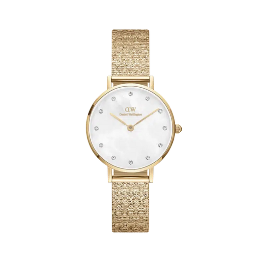 Daniel Wellington Petite Lumine Pressed Piano Gold Watch 28mm