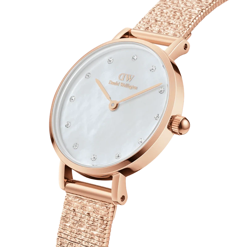 Daniel Wellington Petite Lumine Pressed Piano Rose Gold Watch 28mm