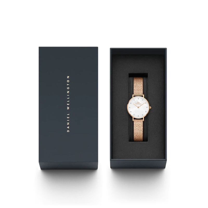 Daniel Wellington Petite Lumine Pressed Piano Rose Gold Watch 28mm