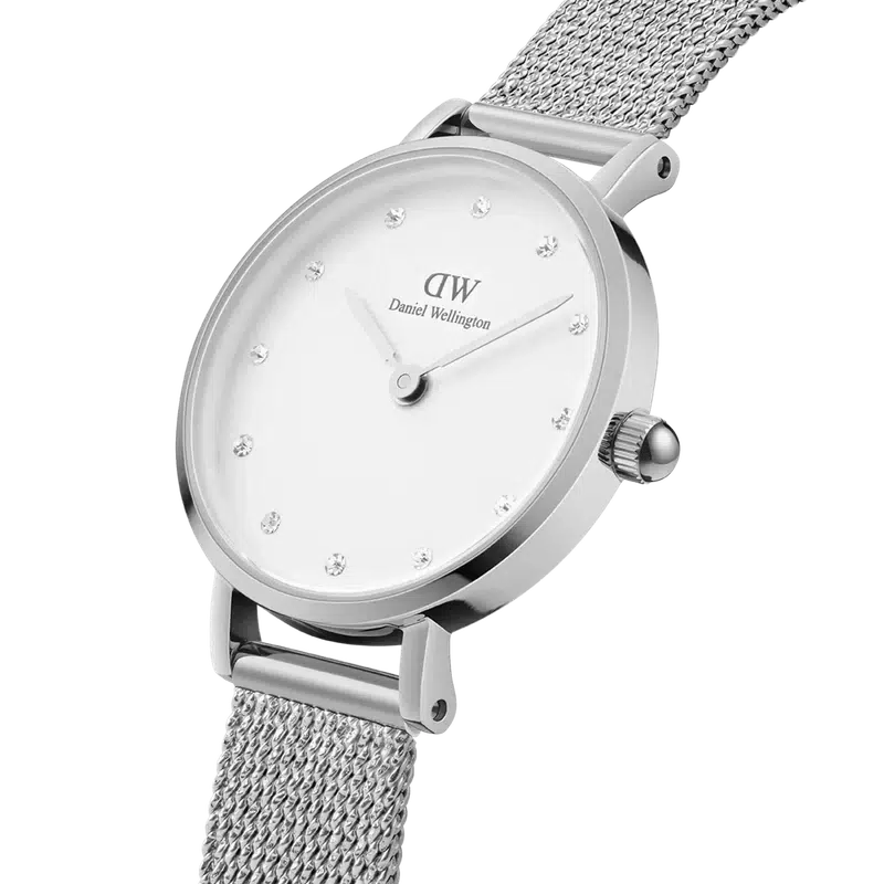 Daniel Wellington Petite Lumine Pressed Sterling Silver Watch 28mm