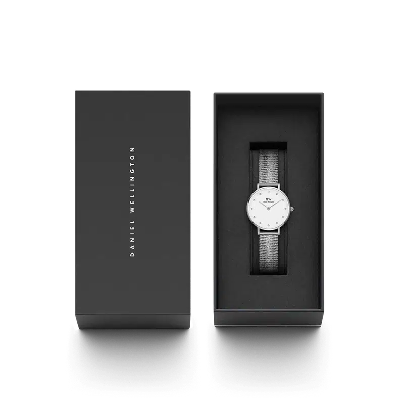 Daniel Wellington Petite Lumine Pressed Sterling Silver Watch 28mm