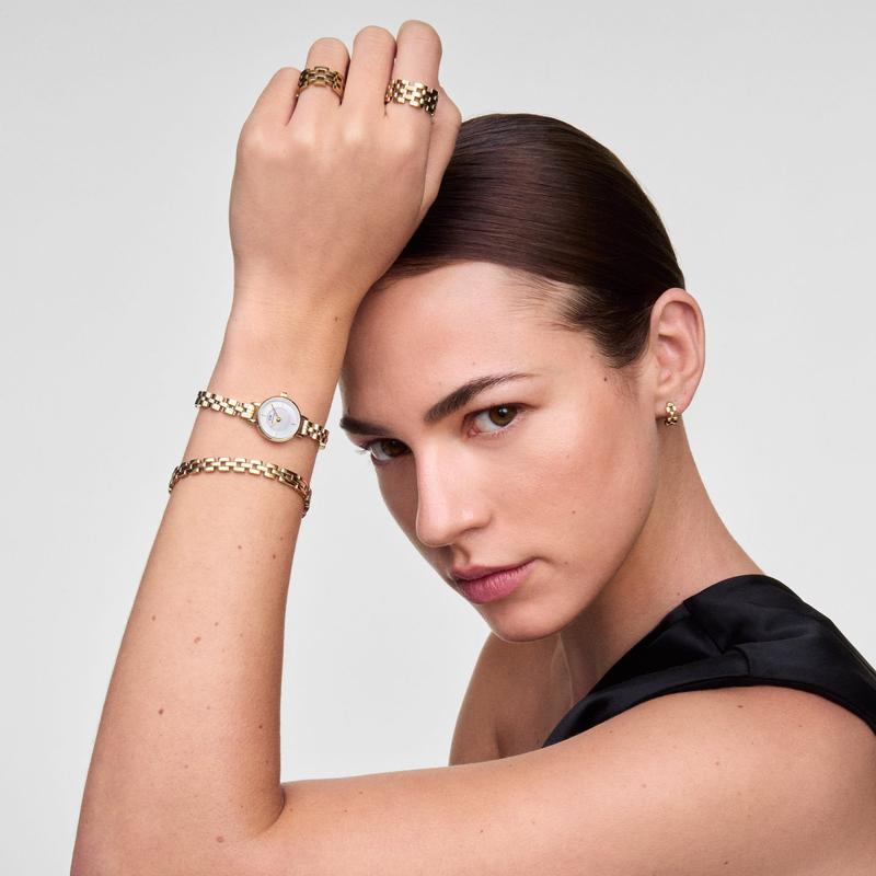 Daniel Wellington Petite Mini Arch 3‑Link Gold Watch