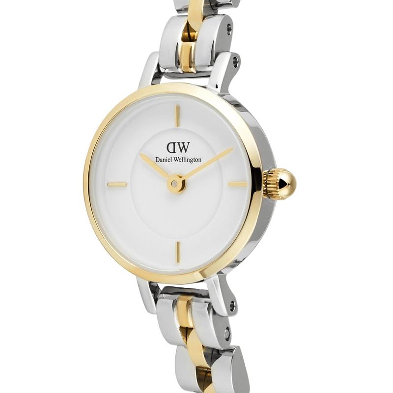 Daniel Wellington Petite Mini Arch 3-Link Two Tone Gold Watch
