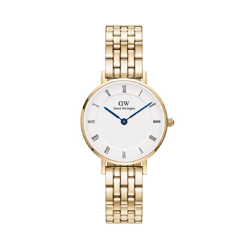 Daniel Wellington Petite Roman Numerals 5-Link Gold 28mm Watch