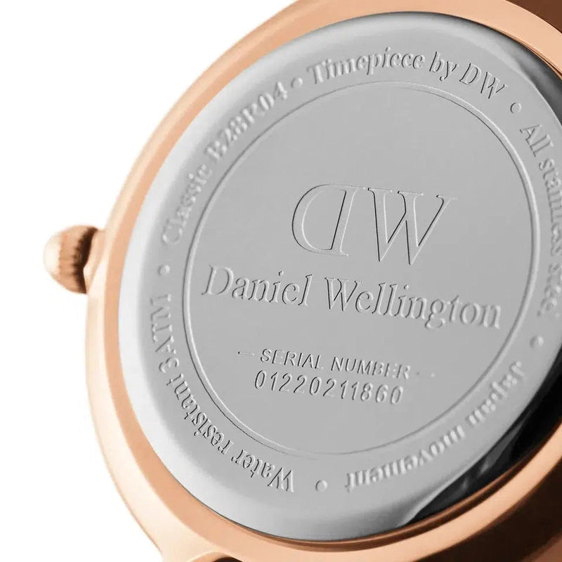 Daniel Wellington Petite Sheffield Rose Gold Black 28mm Watch
