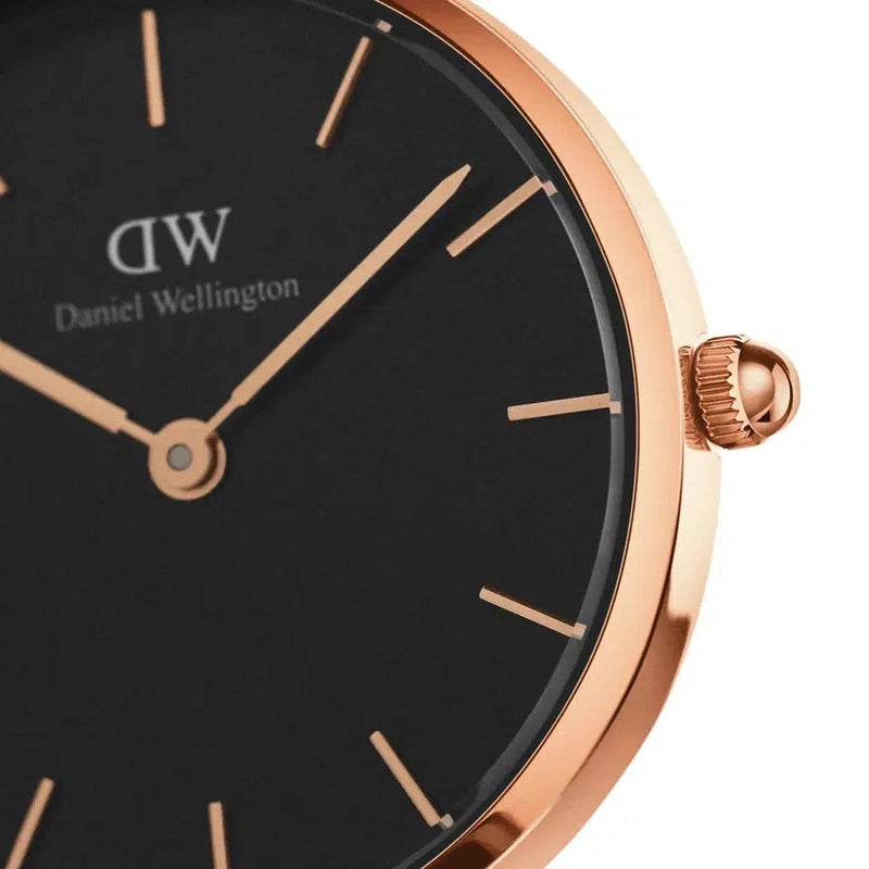 Daniel Wellington Petite Sheffield Rose Gold Black 28mm Watch