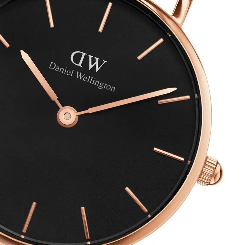 Daniel Wellington Petite Sheffield Rose Gold Black 28mm Watch