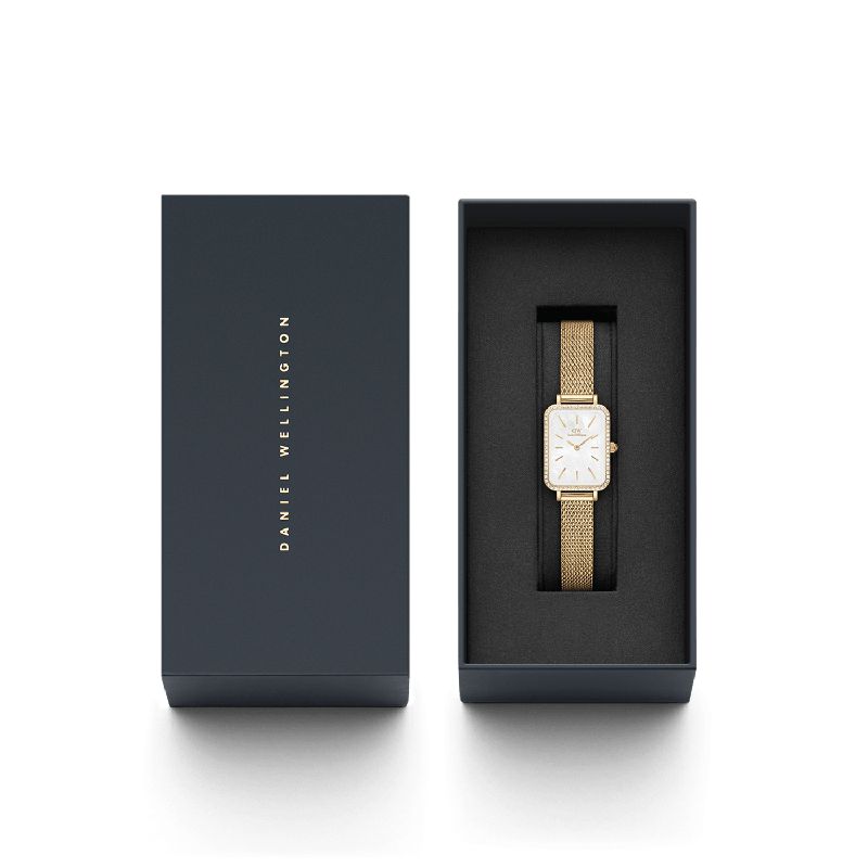 Daniel Wellington Quadro Lumine Bezel Ever Gold MOP 26mm
