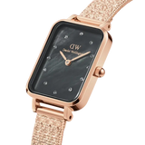 Daniel Wellington Quadro Lumine Pressed Piano Rose Gold Watch 20x26mm