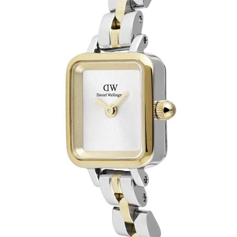 Daniel Wellington Quadro Mini Arch 3-Link Two Tone Gold Watch
