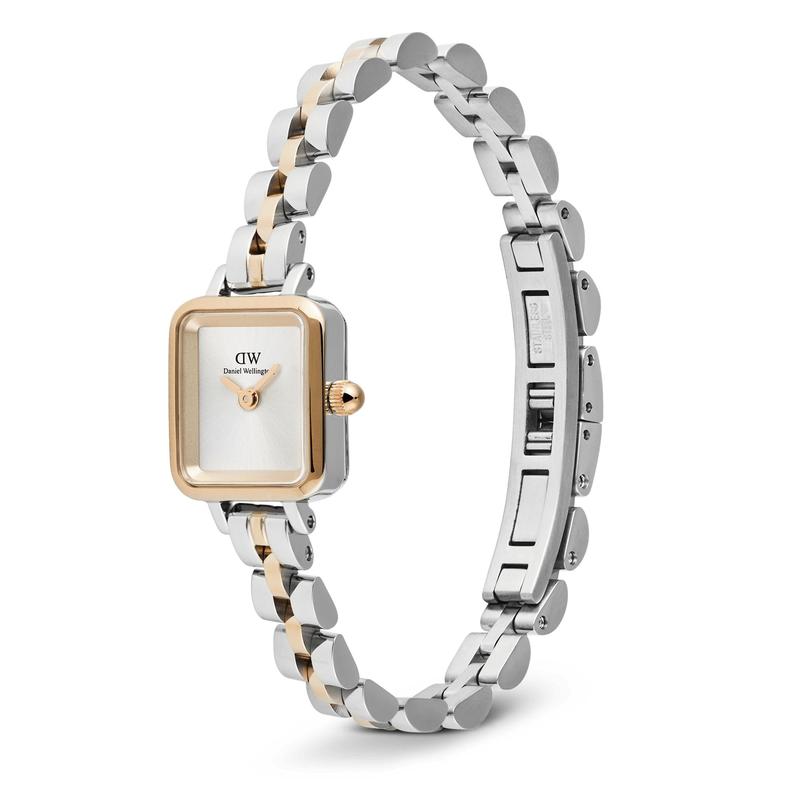 Daniel Wellington Quadro Mini Arch 3-Link Two Tone Rose Gold Watch