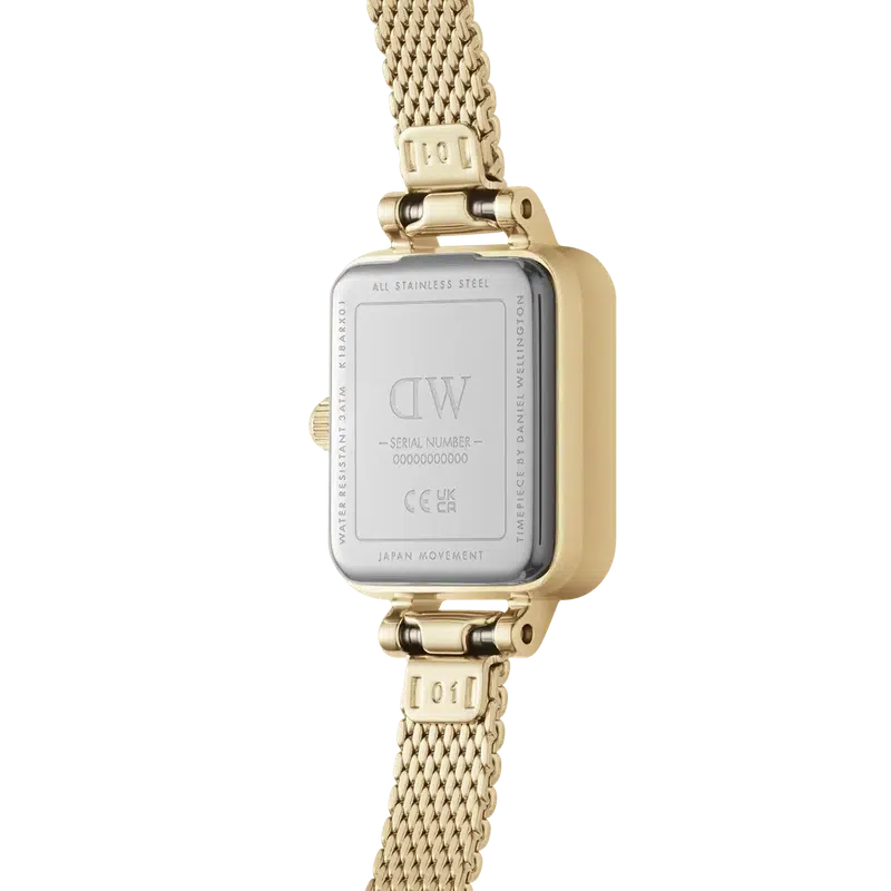 Daniel Wellington Quadro Mini Evergold Amber Rose Gold Watch 15.4x18.2mm