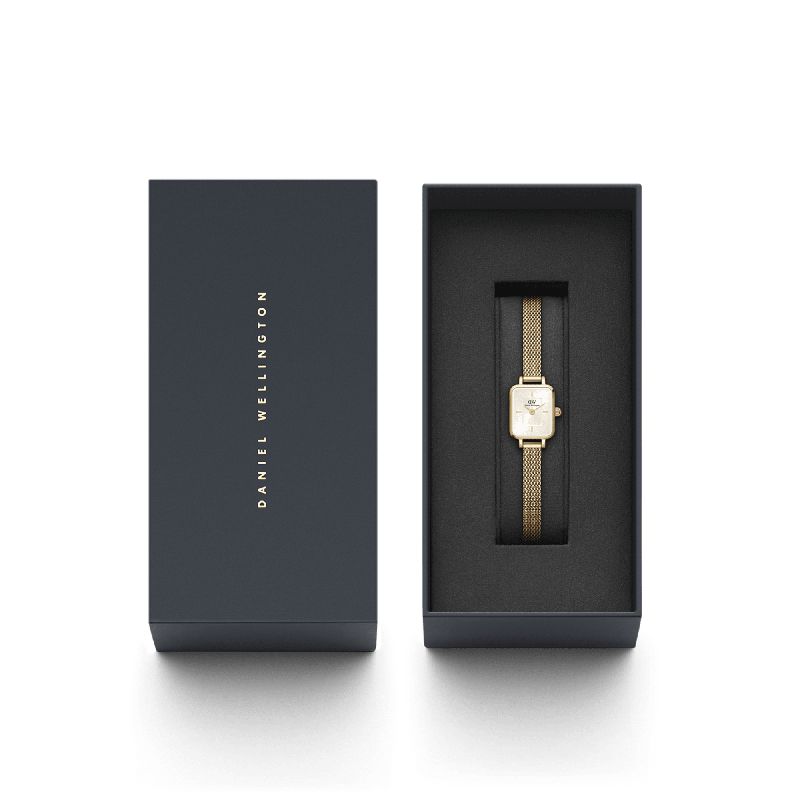 Daniel Wellington Quadro Mini Evergold Champagne Watch 15.4x18.2mm