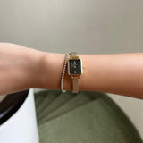 Daniel Wellington Quadro Mini Evergold Onyx Watch 15.4x18.2mm